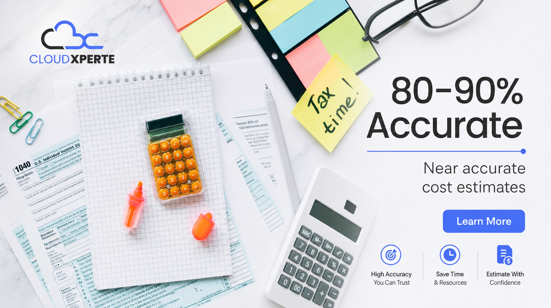 80–90% accurate app cost estimates — CloudXperte